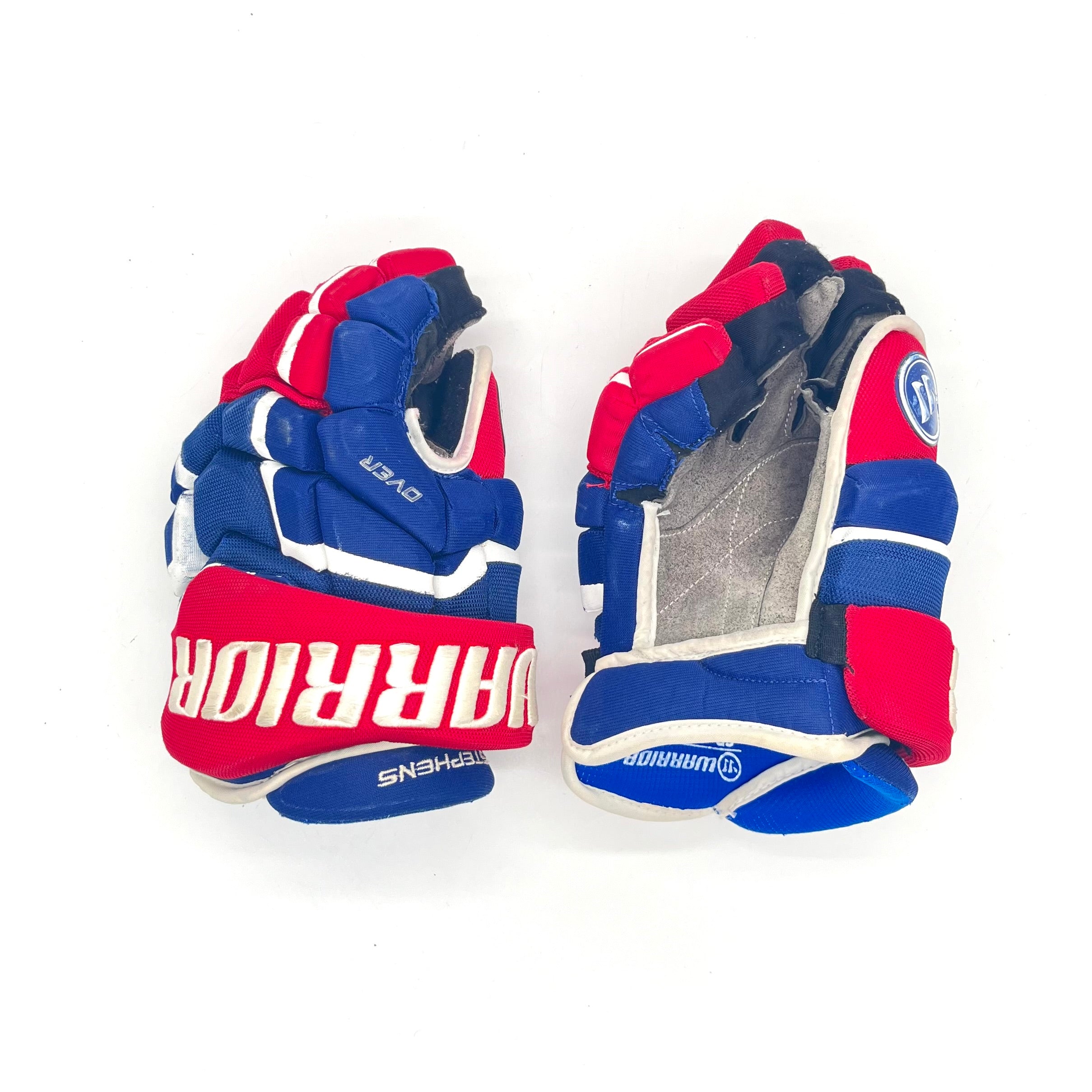Warrior Covert QRL - Gant d'occasion NHL Pro Stock - Mitchell Stephens (Bleu/Rouge/Blanc)